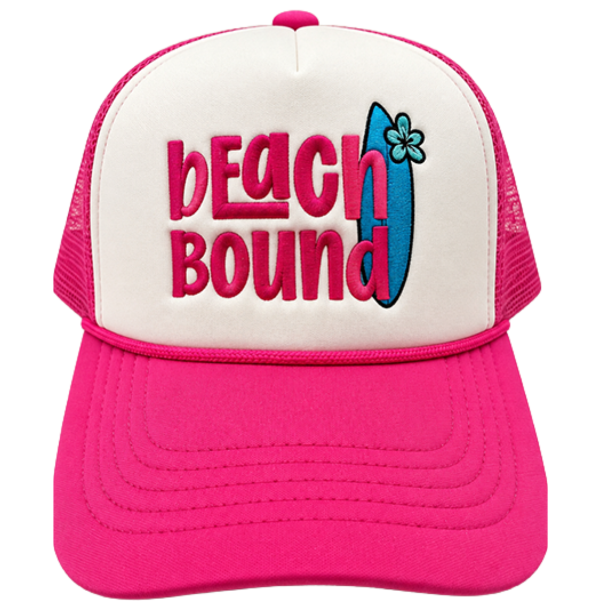 Beach Bound Trucker Hat - Pink